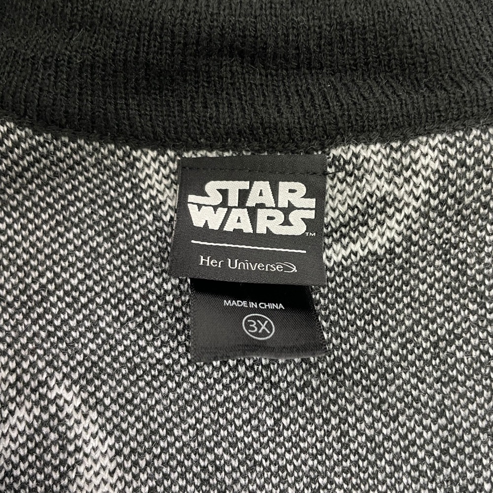 Star Wars Her Universe Black Rebel Empire Knit Cardigan Sweater Women's 3X - Picture 8 of 11